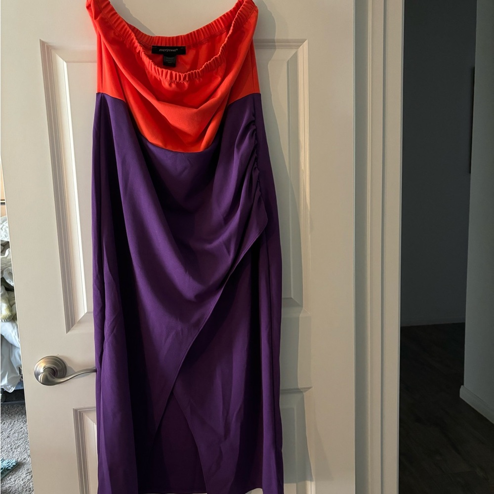 ASHLEY STEWART (NWT)  Strapless Two Tone Faux Wrap Dress Size 18/20